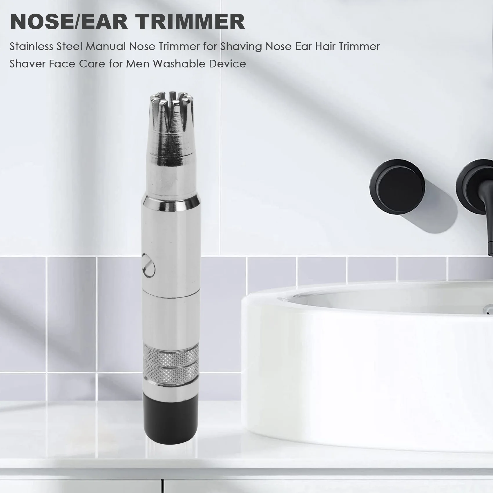 New Stainless Steel Manual Nose Trimmer for Shaving Nose Ear Hair Trimmer Shaver Face Care for Men Washable Device