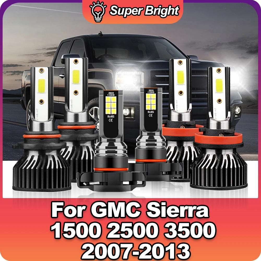 

30000LM 300W Powerful High Low Beam Headlight Bulb Fog Light For GMC Sierra 1500 2500 3500 2007 2008 2009 2010 2011 2012 2013