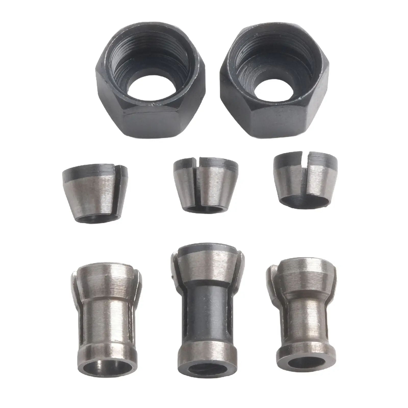 6pcs/8pcs 6mm /6.35mm /8mm Milling Cutter Collet Adapter Collet Chuck For Engraving Trimming Machine Electric Router Accessories
