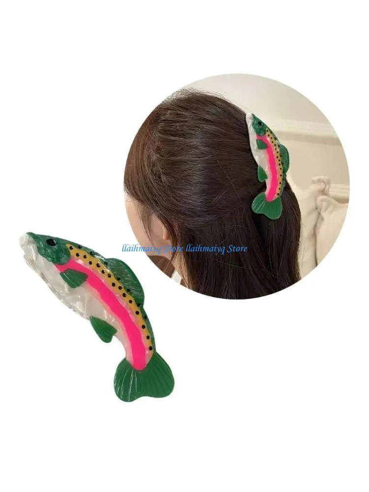 

573B Fish Hair Claw Clip Hair Claw Valentine's Day Adornment Large Hair Barrette
