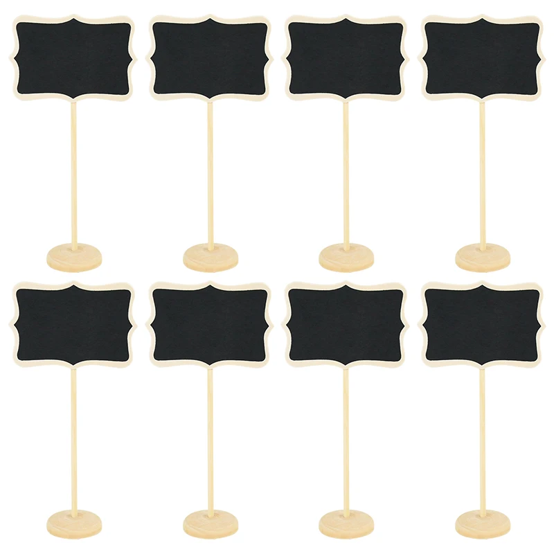 5/10pcs Mini Wooden Blackboard Wedding Chalkboard Message Sign Food Buffet Labels Place Cards Wedding Birthday Party Table Decor