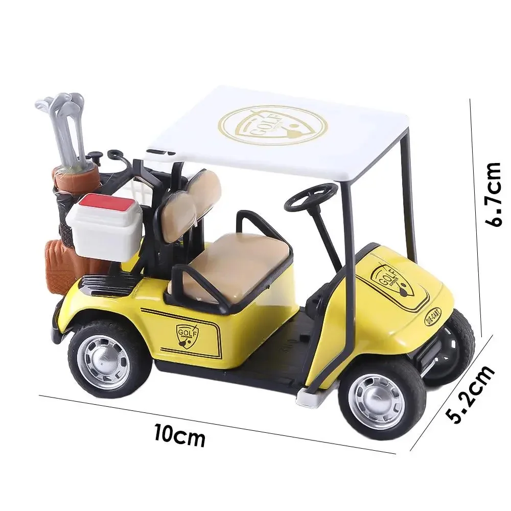 1:36 Scale Alloy Diecast Pull Back Golf Cart Children High Simulation Model Vehicle Collection Toy Birthday Gifts for Kids