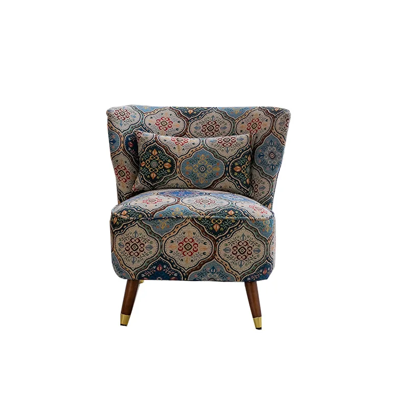 

Single light luxury American retro sofa chair bedroom living room lazy leisure chair B & B