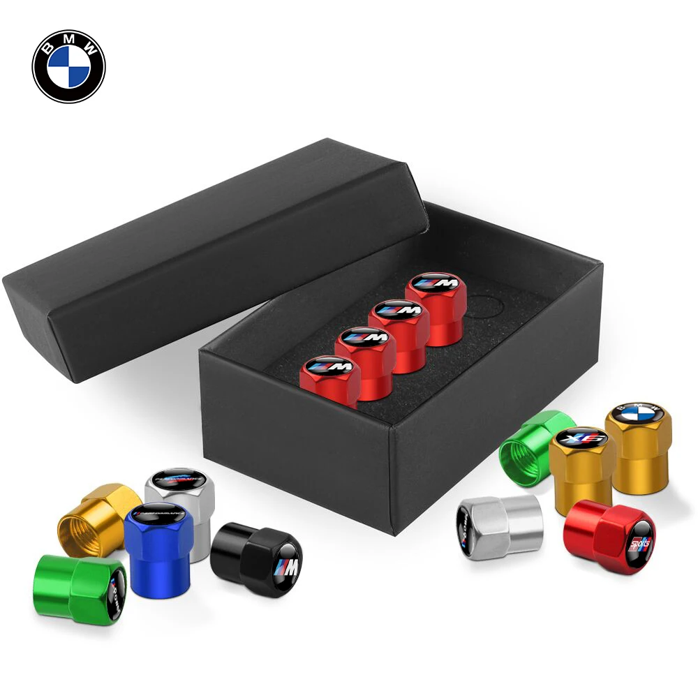 4 Stuks Auto Styling Aluminium Wiel Banden Bout-In Ventiel Doppen Embleem Voor Bmw Prestaties E46 E90 E60 F10 F30 E39 E36 E87 G30 E92 M