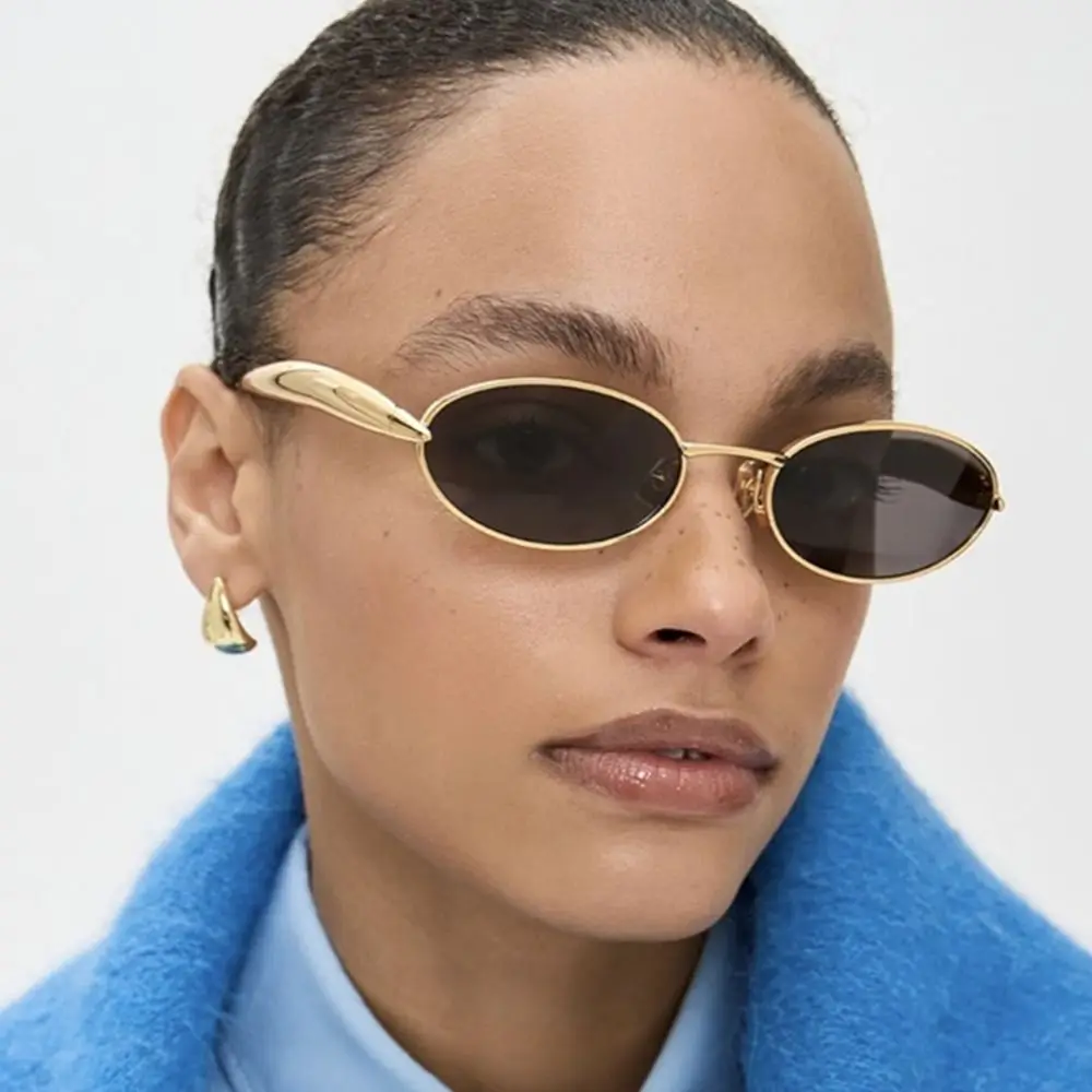 

Fashion UV400 Protection Women Sunglasses Casual Metal Driving Glasses Retro Round Frame Sunglasses for Women