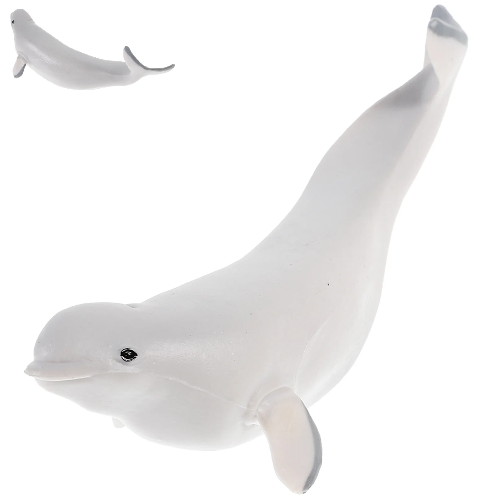 Beluga Model Whale Solid Simulation Figurine Plastic Realistic Figures Child Animal Artificial Ornament