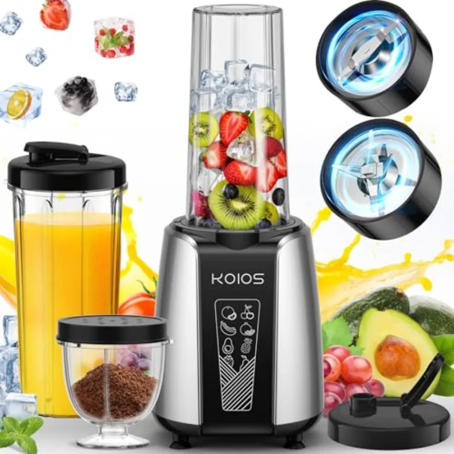 Smoothie Blender Max 1000w Personal Blender for Shakes and Smoothies 12Pcs Coffee Grinder and Countertop Blenders Combo for Kit