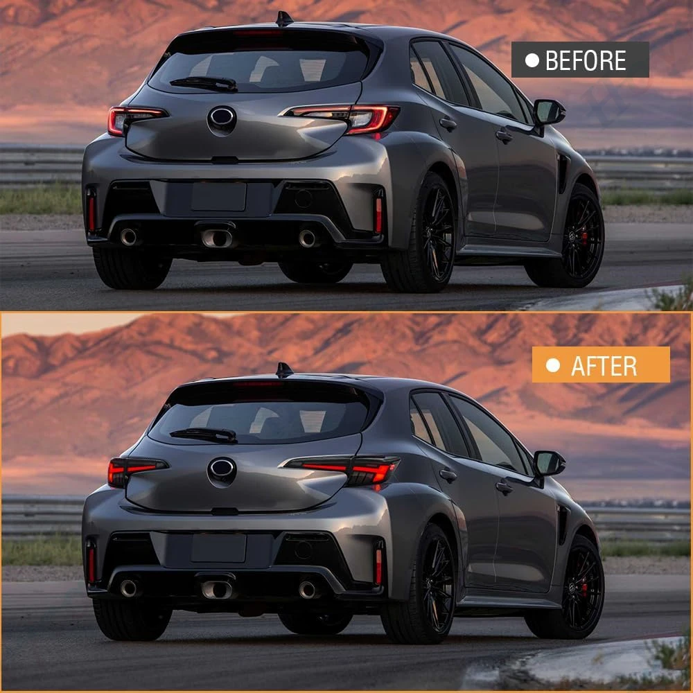 Pair LED Taillights For Toyota GR Corolla Hatchback 2019 2020 2021-2025 Taillamp Rear Lamp Brake Fog Turn Signal Reversing Light