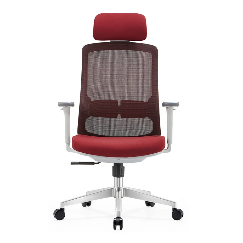 #）Light Grey High Footrest Office Chair with Adjustable Back Unique Modern Design Mesh PU Fabric Wholesale Price Computer Chair