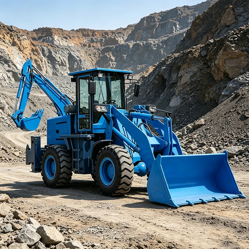 Easy daily maintenance Roll over protection frame Road Repair Backhoe Quick Hitch Backhoe Comfort Cab Backhoe