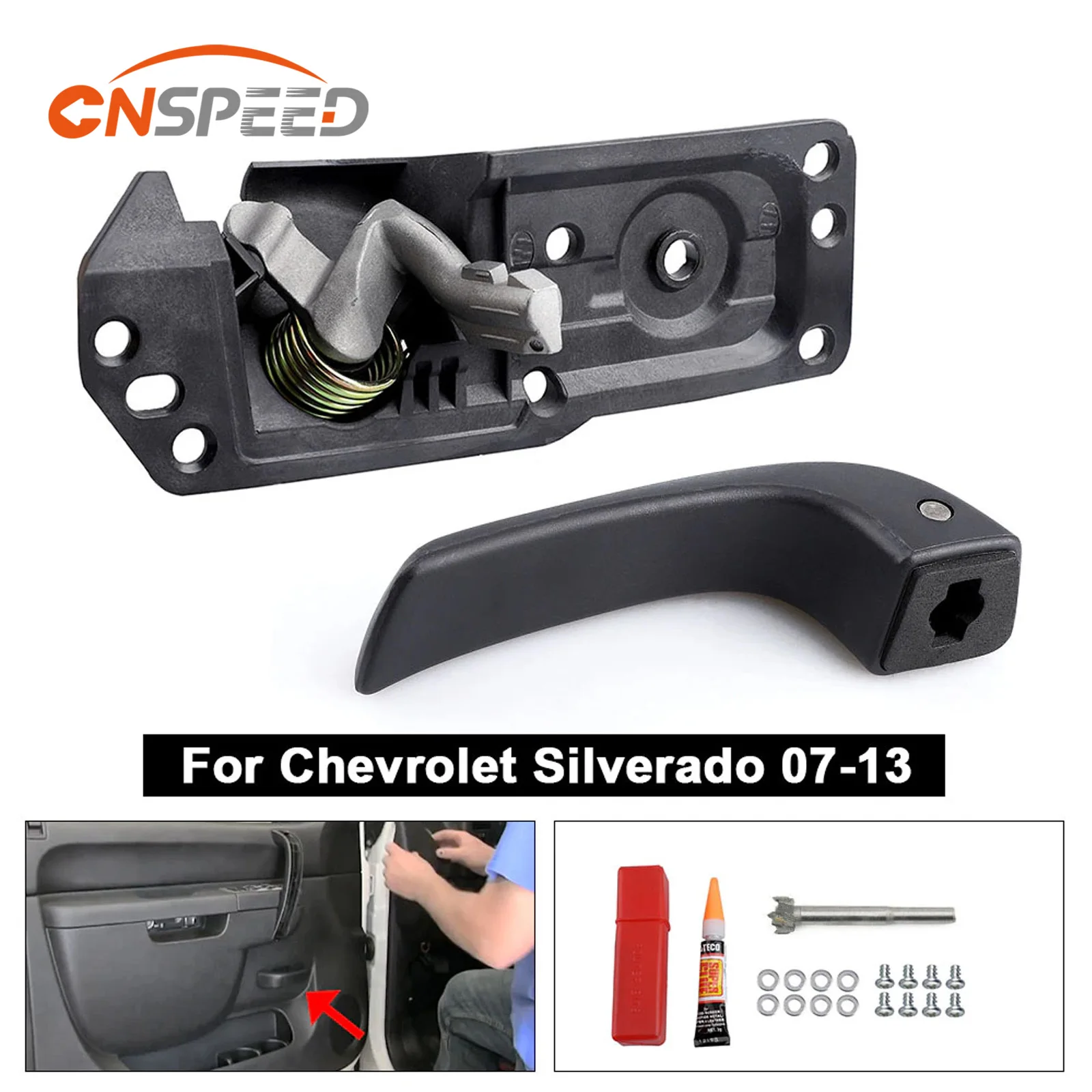 Car Interior Left Door Handle Install Kit For 2007-2014 Chevrolet Silverado 15936892 20833606 20871488