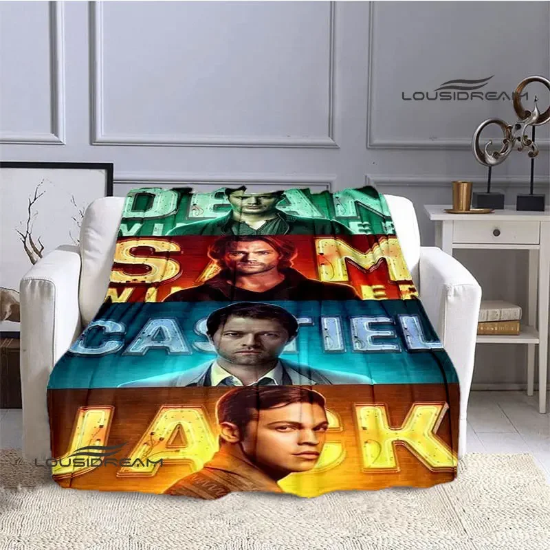 Supernatural join the hunt printed blankets Picnic blanket Flange Warm blanket Home travel blankets bed linings birthday gift