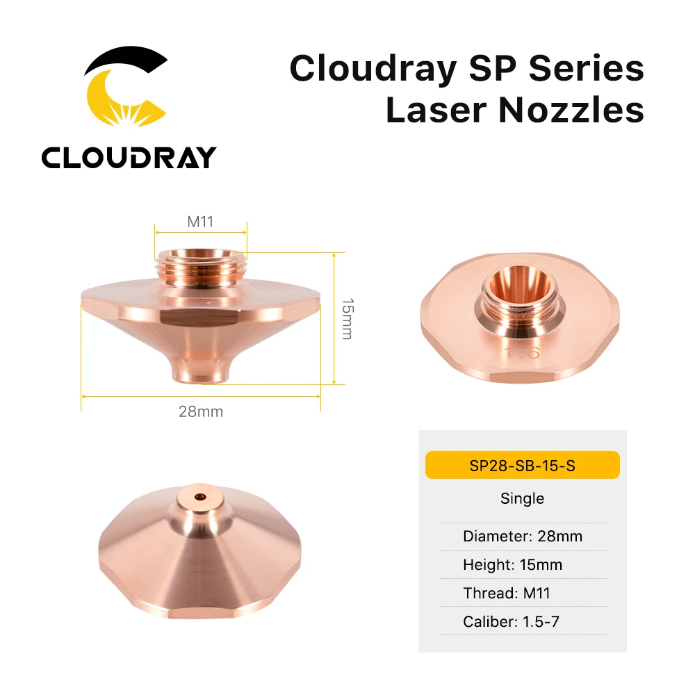 Cloudray sp series dia.28mm h15 m11 Kaliber 2000-2010 Hochgeschwindigkeits-Schweiß laser düsen für Faserlaser schneide maschinen