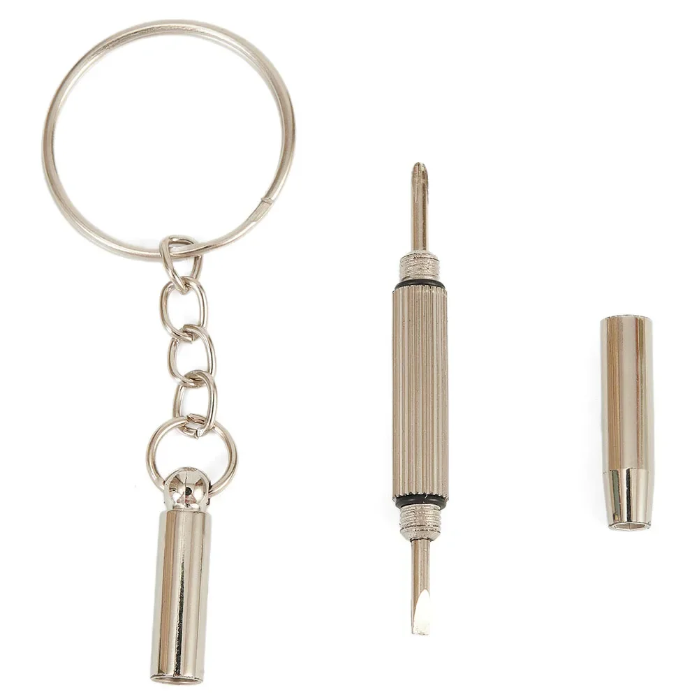 Tool Screwdriver 3in1 60mm (blade) Glasses Hex Keychain Keyring Repair Tool Three Small Watch New High Quality