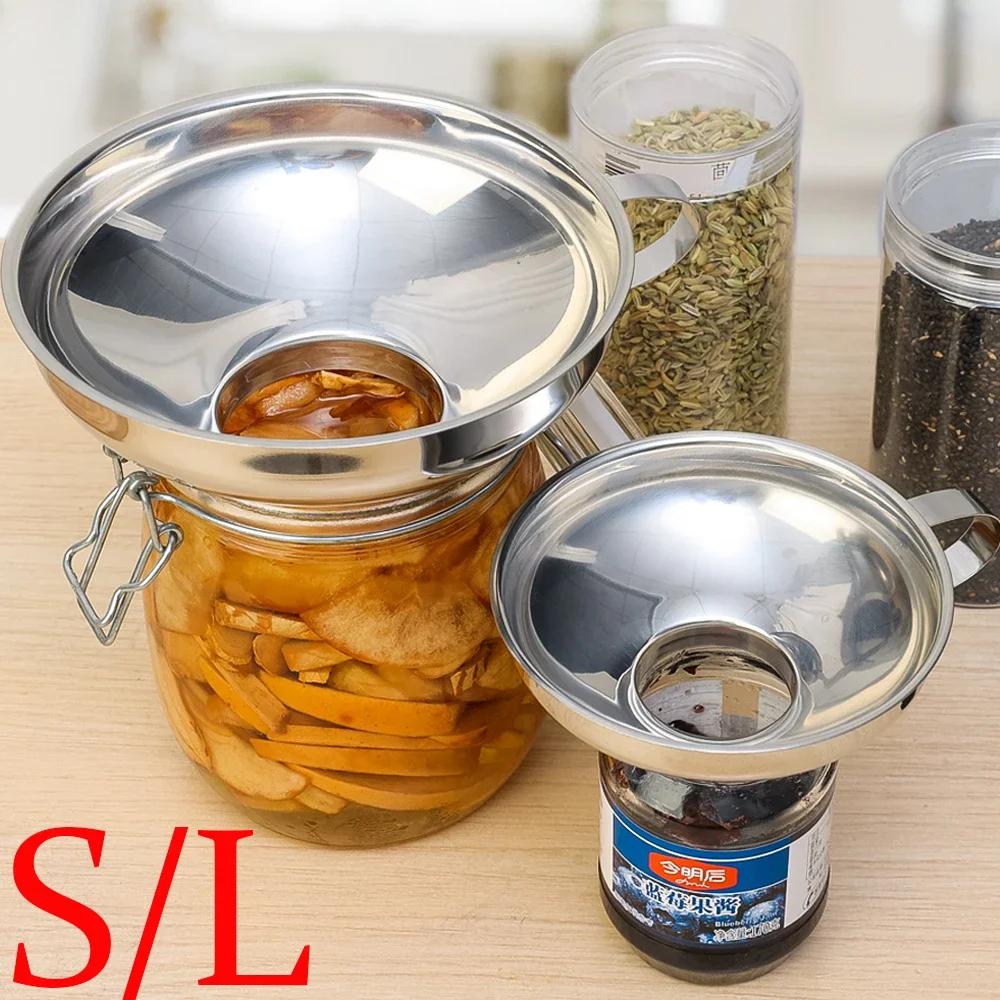 ステンレス鋼の多機能広口缶詰漏斗、ジャムサラダドレッシング漏斗、キッチンサブパッケージ、オイルおよびワインツール