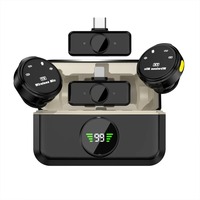 2025 Q9 Professional Wireless Lavalier Lapel Microphone for Tiktok Live Streaming Video Recording Interview with Magnetic Clip