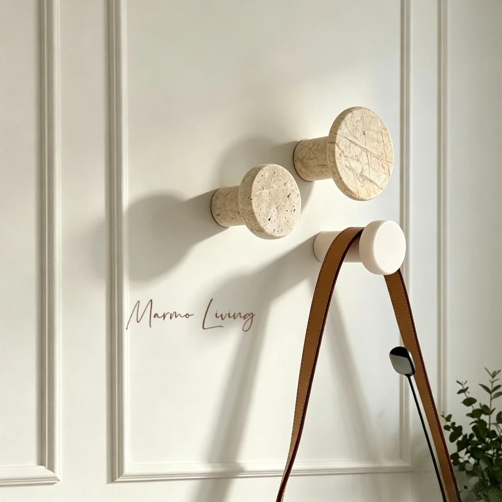 Wabi Sabi Onyx Stone Wall Hooks Marble Coat Hooks Bathroom Towel Hooks Cabinet Door Handles