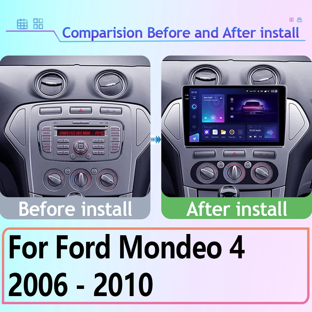 Android Car For Ford Mondeo 4 2006 - 2010 Car Radio Multimedia Video Player Navigation stereo GPS WIFI BT Carplay No 2 din dvd