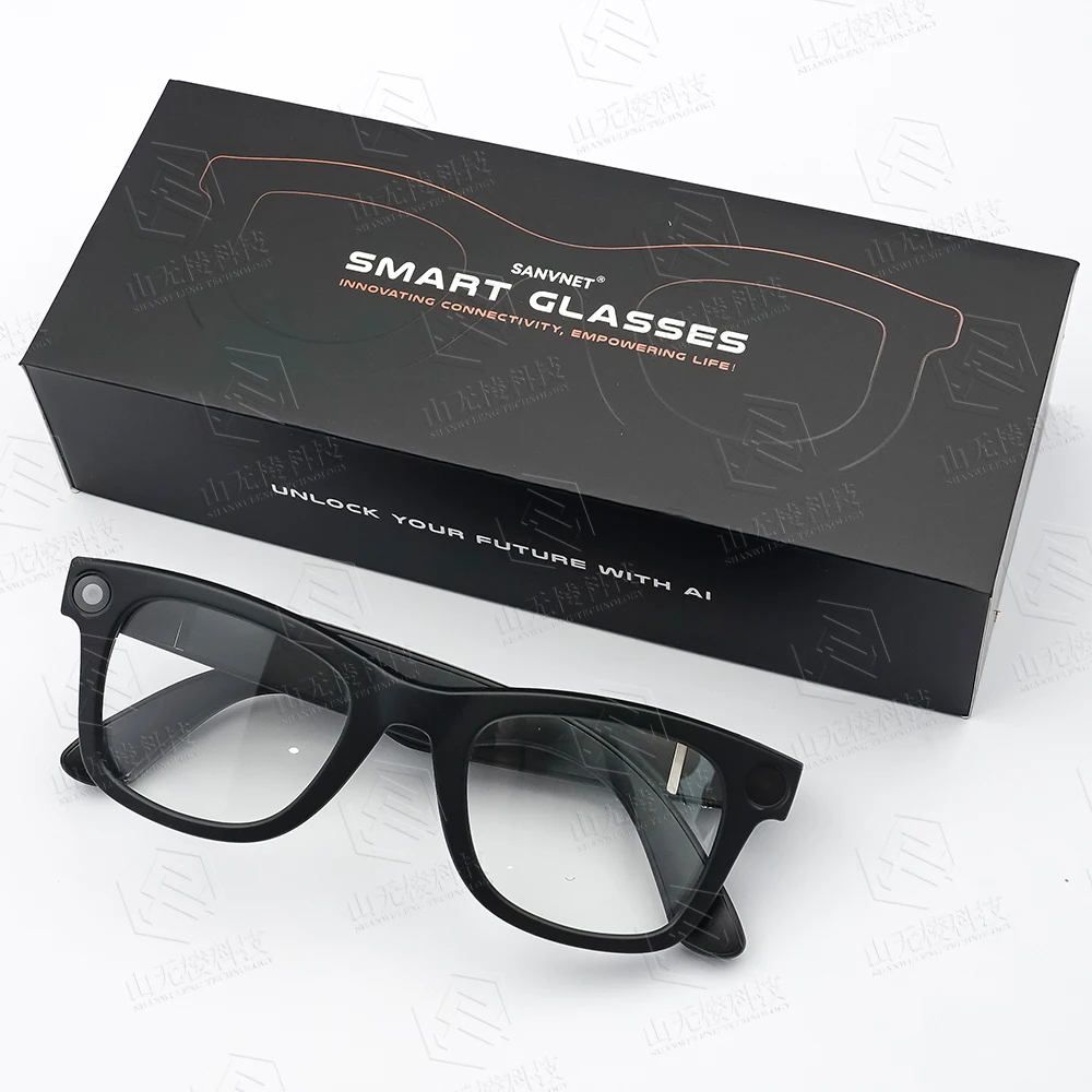 

AI Smart Glasses Sanvnet 800W HD WIFI Gesture Control Music Play Smart Wearable Headset