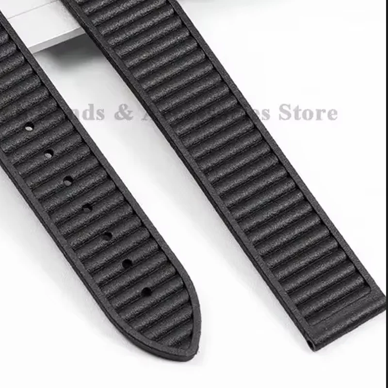 20mm Rubber Watch Strap for Omega for Seamaster 300 Wrist Band Folding Watch Clasp Men Women Sport Bracelet Watch Accessories