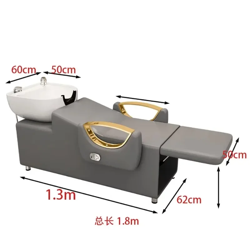 Delicacy Unique Shampoo Bed Luxury Fashion Modern Nordic Shampoo Recliner Ergonomic Simple Cadeira De Barbearia Salon Furniture