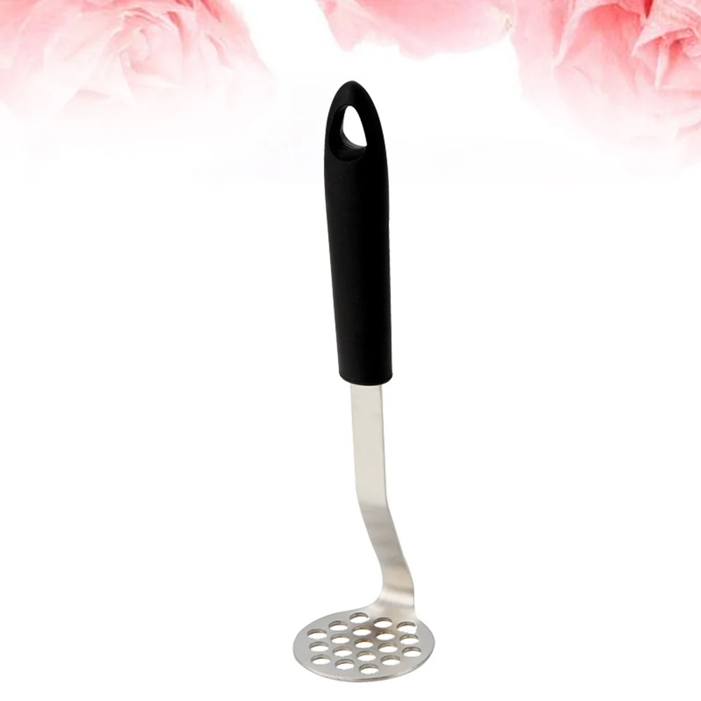 Potato Masher Stainless Steel Mud Press Potatoes Handheld Presser Squeezer Black Ricer
