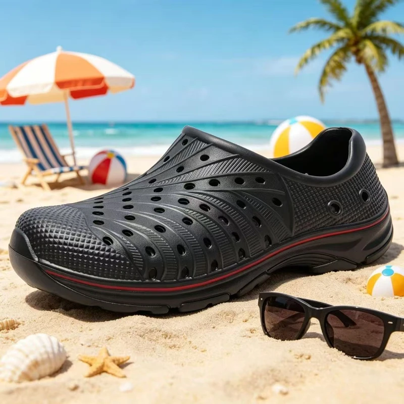 

Summer Men Sandals Light EVA Men's Casual Shoes Hole Shoes Clogs Lovers Home Garden Outdoor Male Beach Flat Slippers Big Size