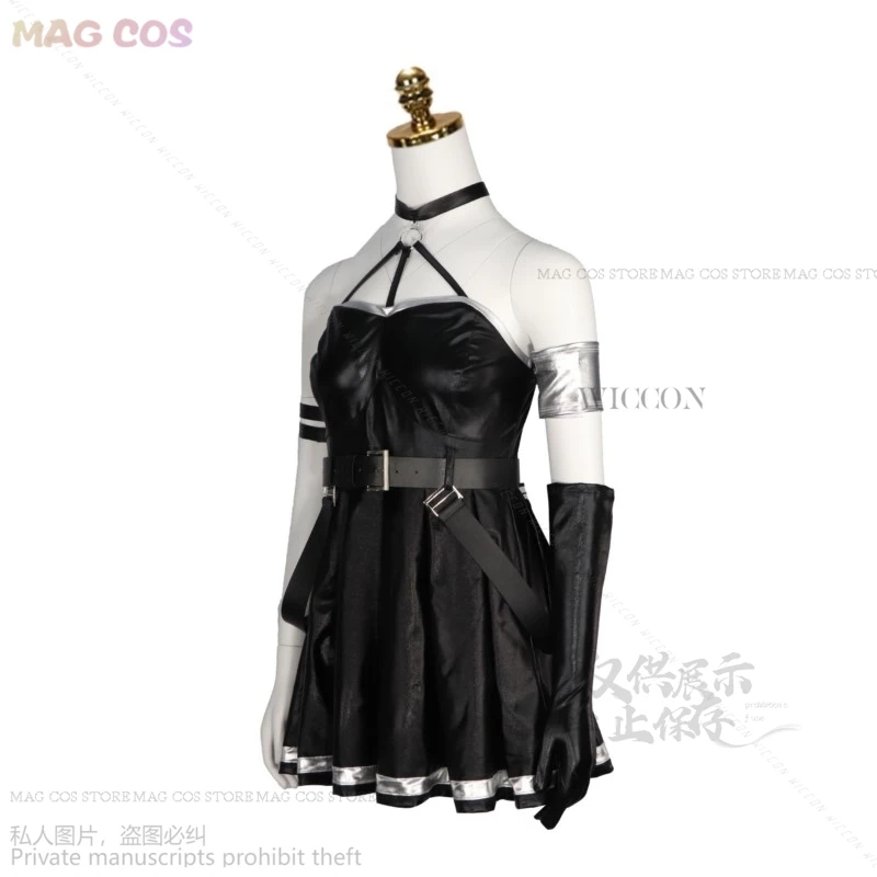 Mulheres Frieren Samambaia Anime Vestido preto, além de viagem, Halloween, Festa de Carnaval Roupas, Ubel Cosplay Traje, Lolita