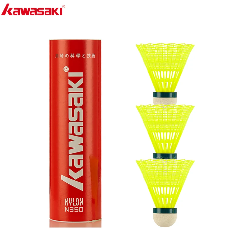 Kawasaki Nylon Badminton Shuttlecock Durable Training Outdoor Windproof Badminton 6 Pieces/Tube