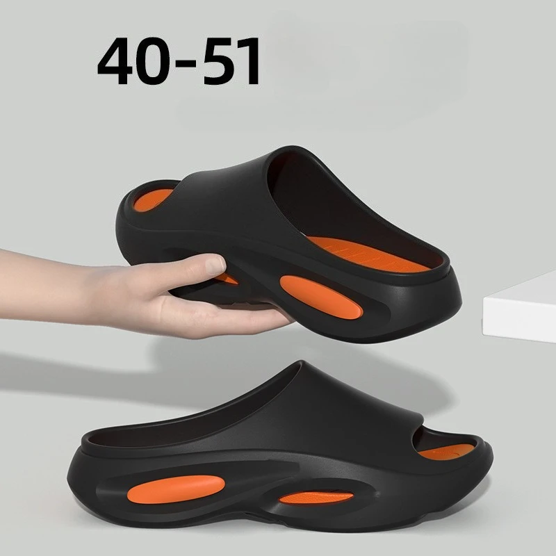 

Comfortable Antislip Soft Sole Male Slippers Indoor Bathroom Sandals Beach Shoe Fashion Platform Men Sandals House Shoes Size 50