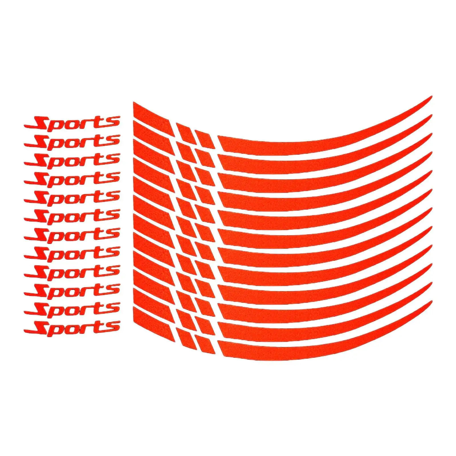 Car Wheel Hub PVC Stickers Reflective Rim Decals Waterproof Exterior Decoration for Enhanced Night Visibility