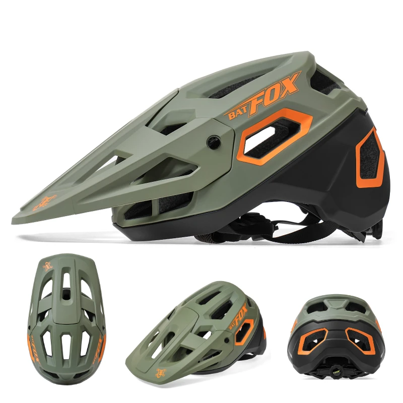 BATFOX New Outdoor DH MTB casco da bicicletta casco da Mountain Bike da strada integralmente modellato casco da ciclismo ultraleggero da corsa