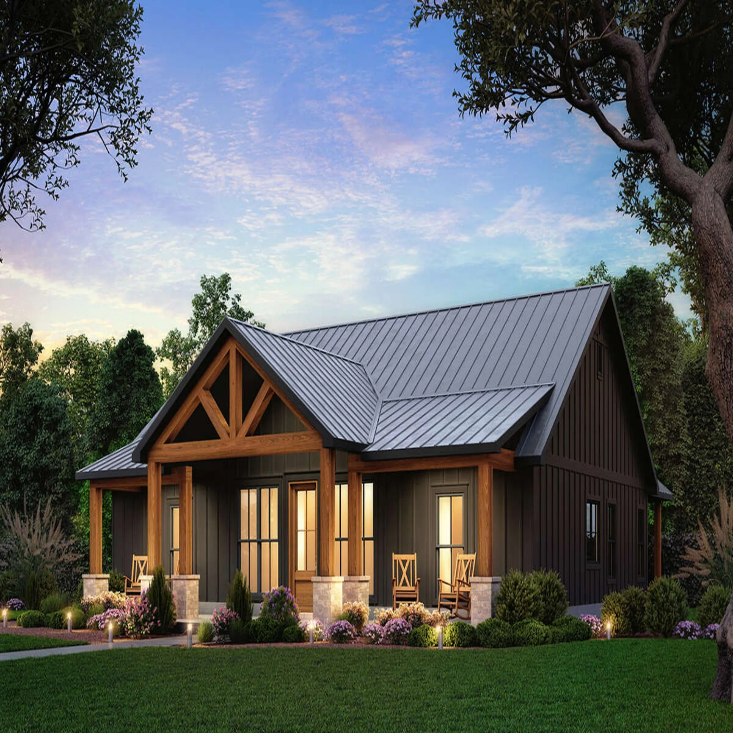 Modern Light Steel Luxury Detached Villa Fast Assembly Prefab House for Hotel Application