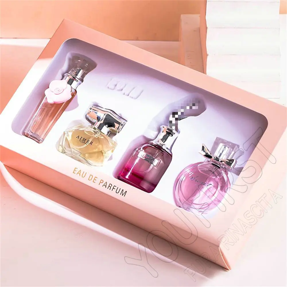 

Classic Brand Perfume Women Eau de Parfum Femme 100ml Club De Nuit Perfumes Feminino Gift Box 4Pcs Set Floral Fruity Scent Spray