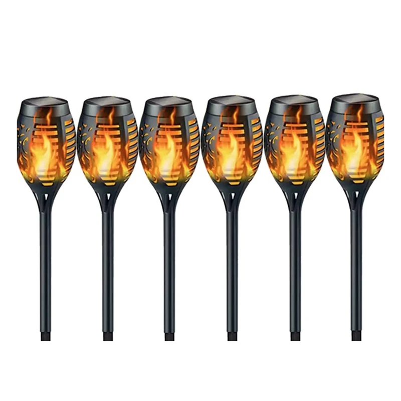 

6Pcs Black Garden Light Waterproof Garden Decoration Outdoor Lawn Path Yard Patio Floor Lamps