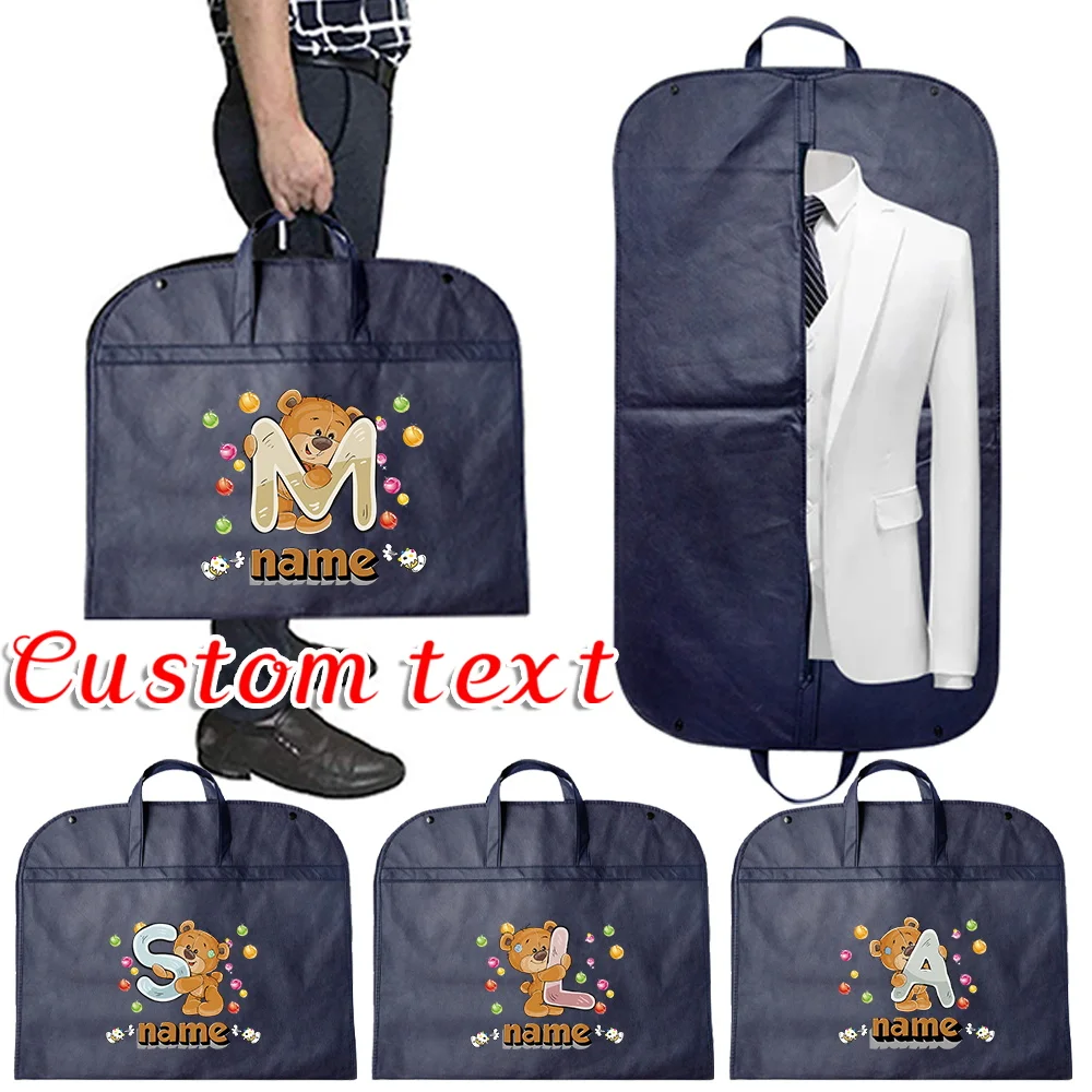 

Personalized Customized Dust-proof Clothing Cover Moisture-proof Wedding Dress Cover External Storage Bag Cartoon Bear Pattern