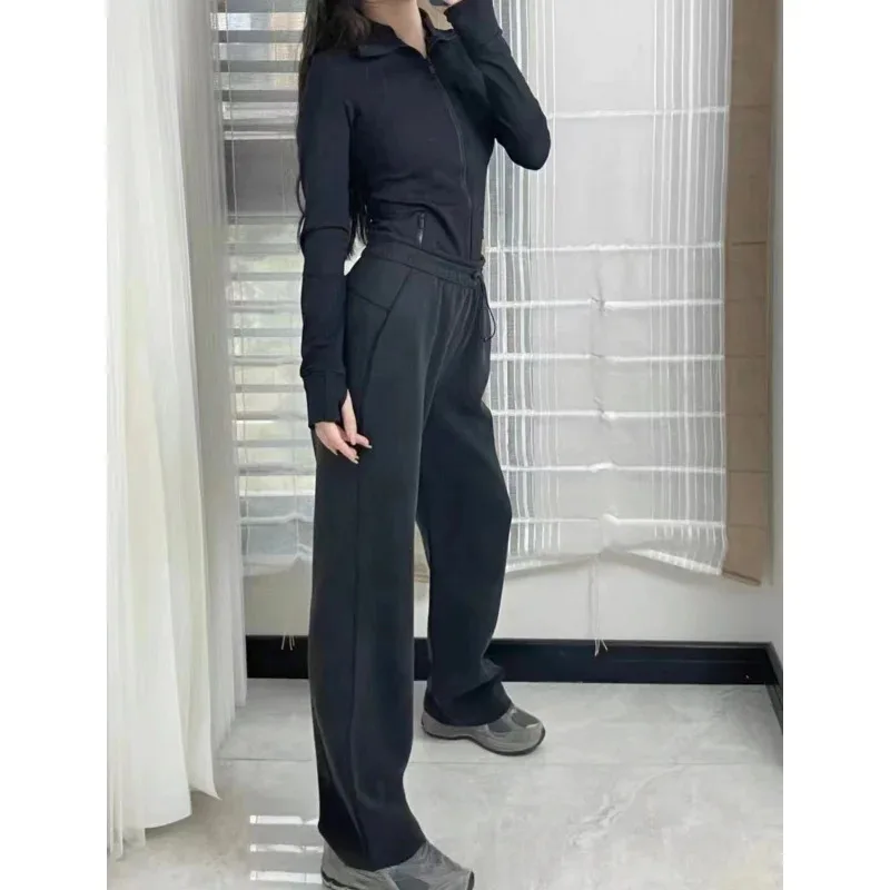 Women Softstreme Yoga Pants High Waist Straight Leg Slim Fit Workout Running Trousers Soft Athletic Lounge Wide Leg Pants