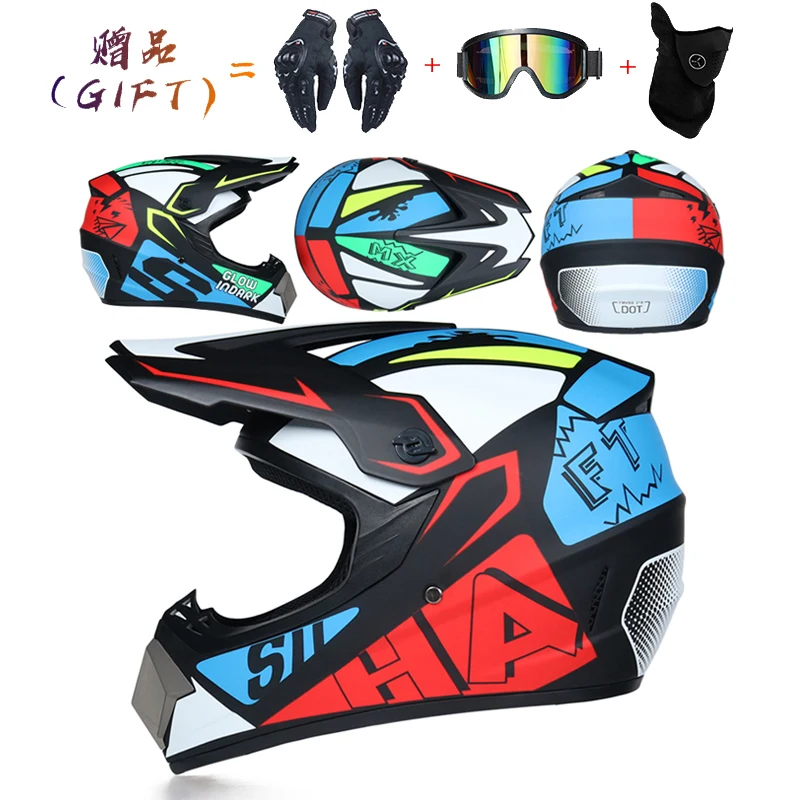 Veiligheid Motocross Helm Casco Motocross Fiets Downhill Capacete ATV Cross Helm Kind Motorhelm Dot Abs 1KG Unisex
