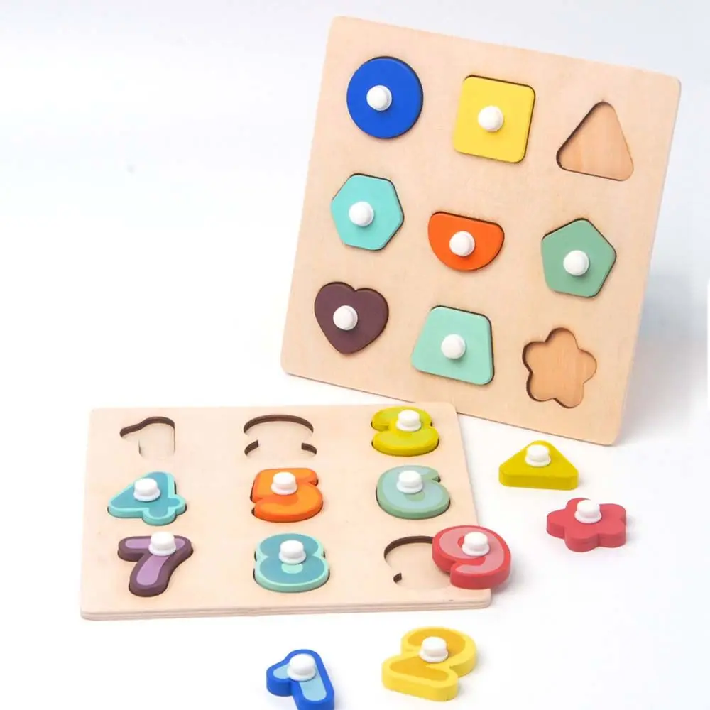 Match Fingers Flexible Training Numbers Preschool Learning Puzzles Shape Recognition Toy Wooden Numbers Toys Wooden Jigsaw