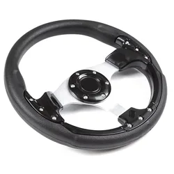 13 Inch 320mm PU PVC Classic Racing Game Drifting Sport Car Vintage Universal Car Refit Steering Wheel Black/Carbon Fibre Styl