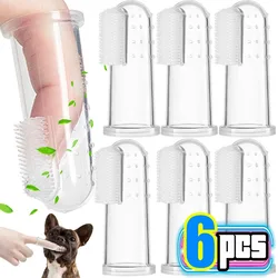 Silicone Dedo Toothbrushes para Pet, escovas macias, escova do cão, mau hálito, tártaro dentes cuidado ferramenta, gato limpeza Scrub, Silicone Pet Supplies