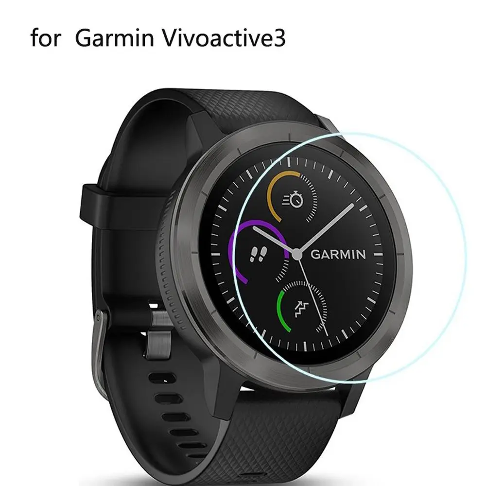 Premium 2.5D Tempered Glass Protective Films Screen Protectors for Garmin Vivoactive 3