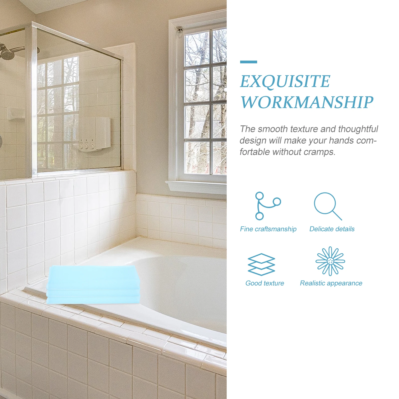 

3Pcs Long Strip Bath Towel Exfoliating for Shower Use Deep Clean Body Skin Compact Travel Camping Hotel Bathing Essential