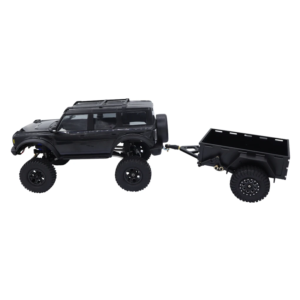 CNC Aluminum Traxxas 1/18 trx4m Trailer RC Crawler TRX4-M Defender Bronco K10 High Trail Scale ith Hitch Mount Accessories