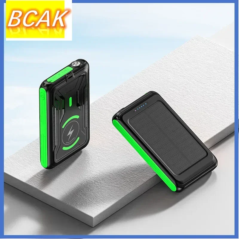 

BCAK Brand New Solar 10000mAh Wholesale of New Solar Magnetic Wireless Charging and Charging Bank Outdoor Mobile Power Supply