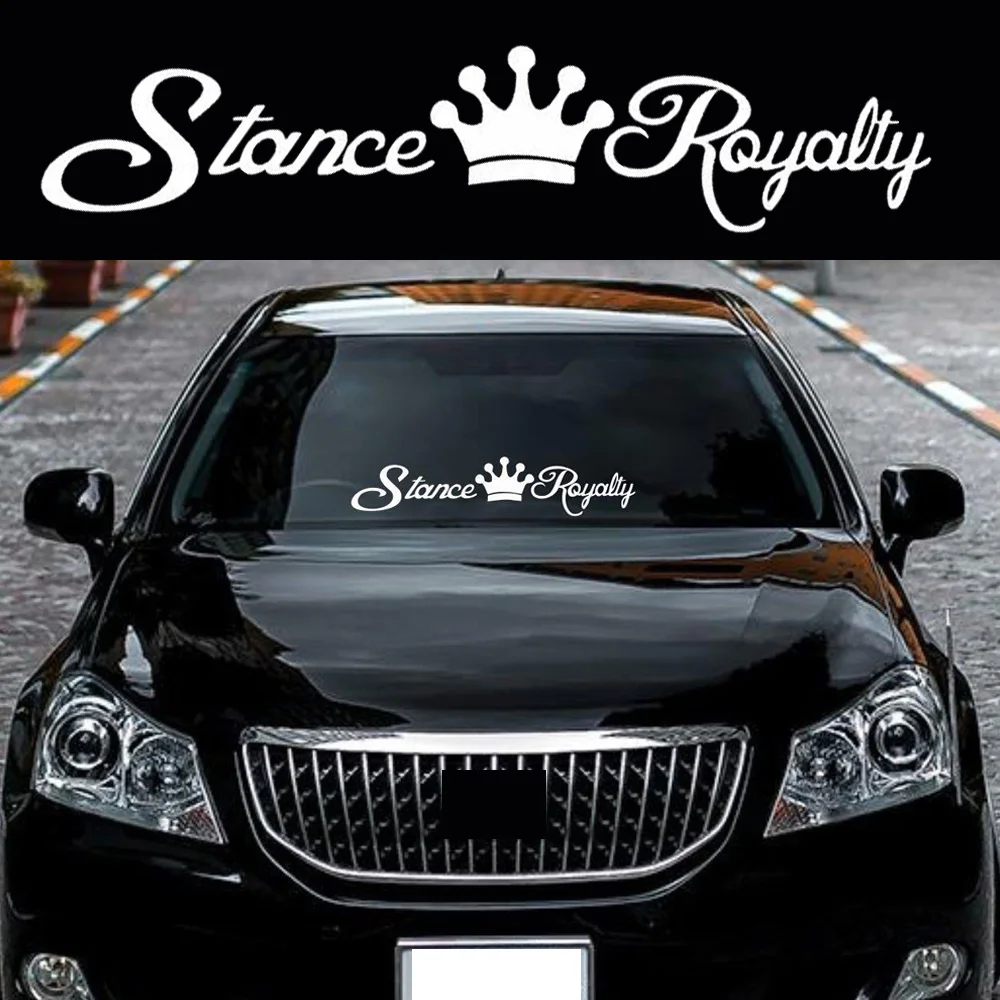 JDM Car Styling Stance Royalty Crown VIP Reflective Car Stickers Decor Motorcycle Auto Body Window Bumper Windshield Decals