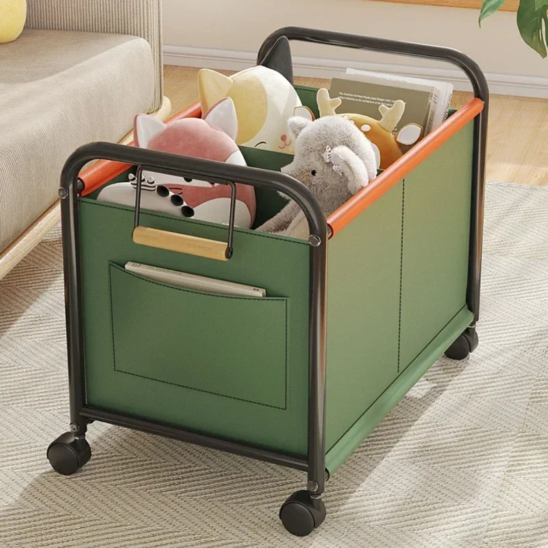 Large-capacity Rotating Toys Storage Cart with Wheels Multifunctional Organizer for Bedroom Living Room Kitchen