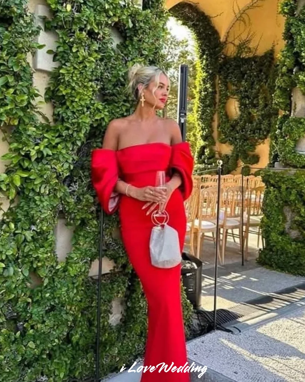 Robe de soirée en Satin rouge pour femmes, épaules dénudées, Sexy, sans bretelles, sirène, longueur au sol, dos ouvert, robe de soirée de mariage, personnalisée, 2025