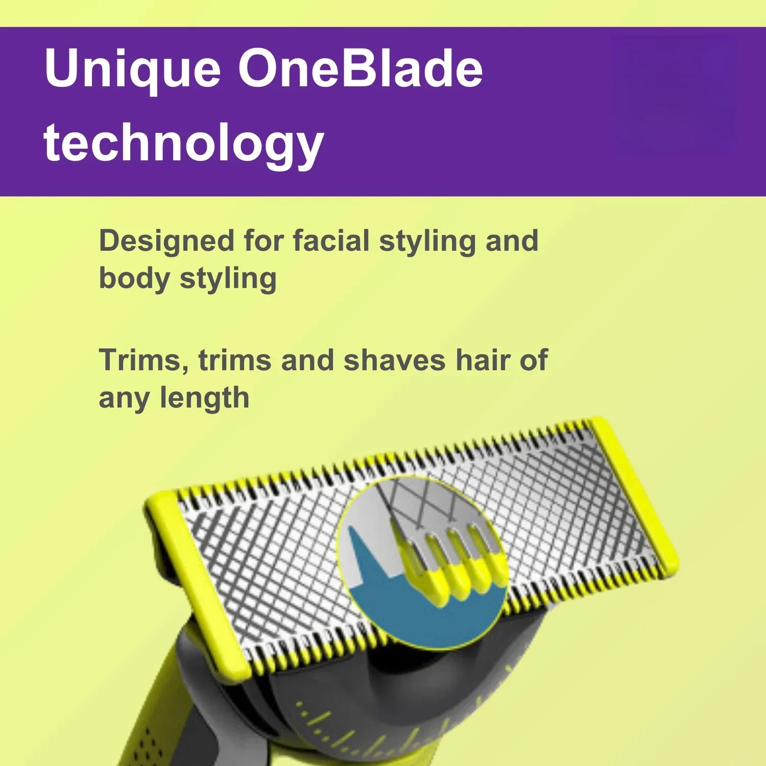 Philips Norelco Shaver One Blade 360 QP2834/20,with 2 Replacement Blades