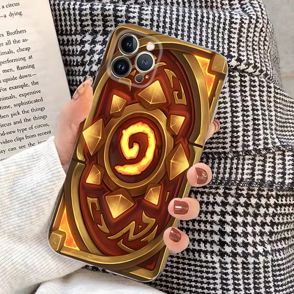 H-Hearthstone Card Backs Phone Case For IPhone 16 15 8 7 6 6S Plus X SE XR XS 14 11 12 13 Mini Pro Max Mobile Case